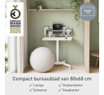 Manual compact desk - sit-stand - white - Leitz Ergo