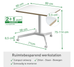 Manual compact desk - sit-stand - white - Leitz Ergo