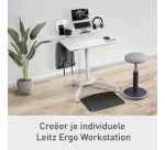 Manual compact desk - sit-stand - white - Leitz Ergo