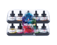 Inkt Talens Ecoline met pipet additional set à 10 ass