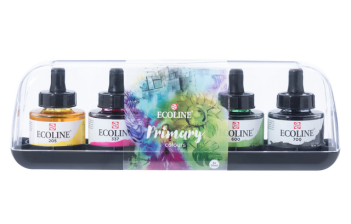 Drawing feathers and ink