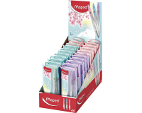 Compas Maped Study 2 parties présentoir 20 pièces pastel assorti