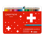 <span>Caran d'Ache Swisscolor Aquarell Farbstifte, 30 Stück sortiert</span>