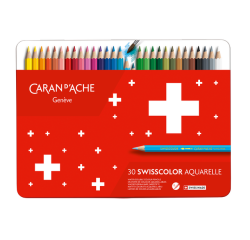 Crayon de couleur Caran d’Ache Swisscolor Aquarel 30 pièces assorti