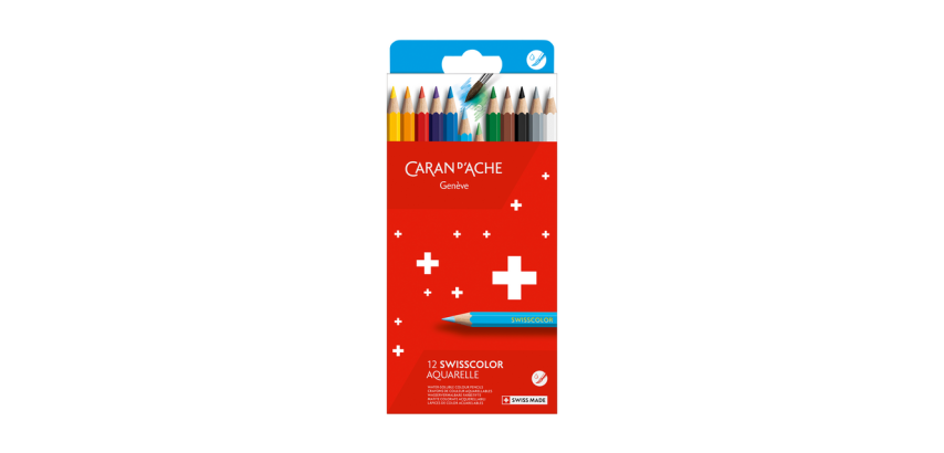 Caran d’Ache Aquarellfarbstifte, 12er Set