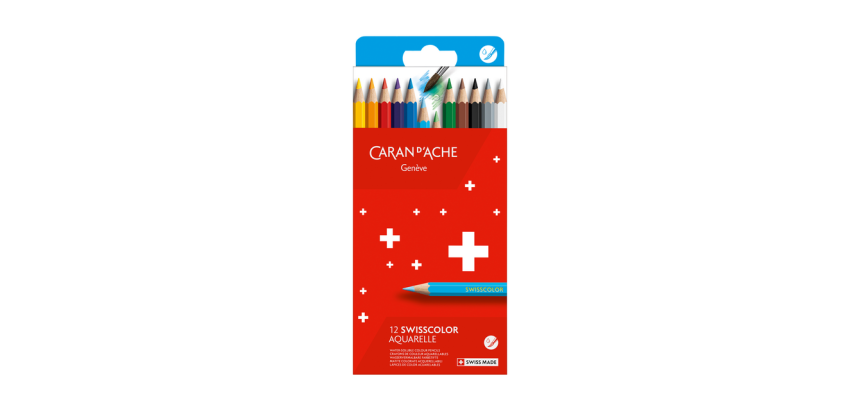 Caran d'Ache Watercolor Pencil Box 12 Pieces