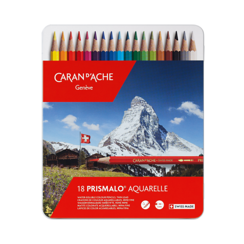 Crayon de couleur Caran d’Ache Prismalo 18 pièces assorti