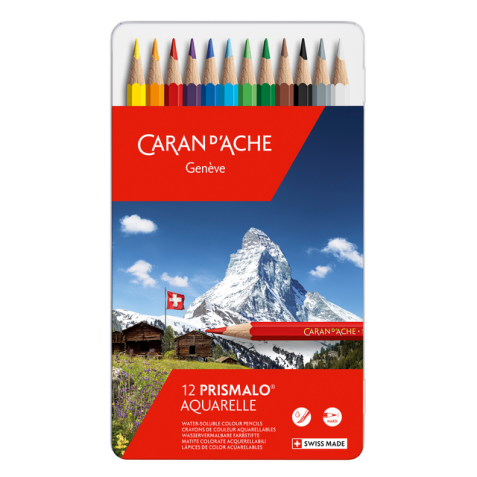 Crayon de couleur Caran d’Ache Prismalo boîte 12 pièces assorti