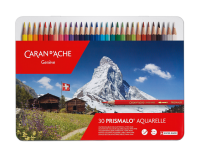 En_lapices de colores caran d'ache acuarelables caja metalica de 30 colores surtidos