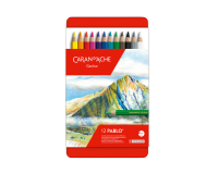 Crayon de couleur Caran d’Ache Pablo boîte 12 pièces assorti