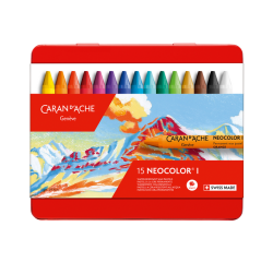 Craie à la Cire Caran d’Ache Neocolor-I assorti 15 pièces