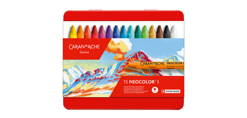 Caran d'Ache Neocolor-I Wax Crayons Assorted 15 Pieces