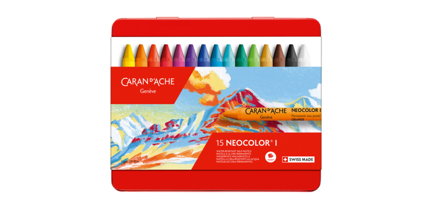 Craie à la Cire Caran d’Ache Neocolor-I assorti 15 pièces