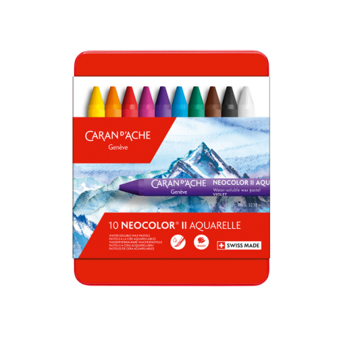 Craie à la Cire Caran d’Ache Neocolor II Assorti 10 pièces