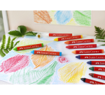 Waskrijt Faber-Castell driehoekig assorti set à 12 stuks