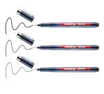 Fineliner edding 1800 0.25mm - 0.35mm - 0.5mm zwart set à 3 stuks