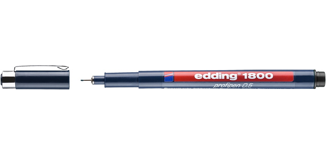 Fineliner edding 1800 0.5mm zwart