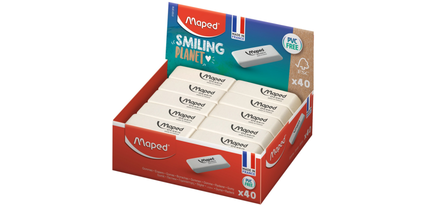 Gomme Maped Dessin Smiling Planet blanc