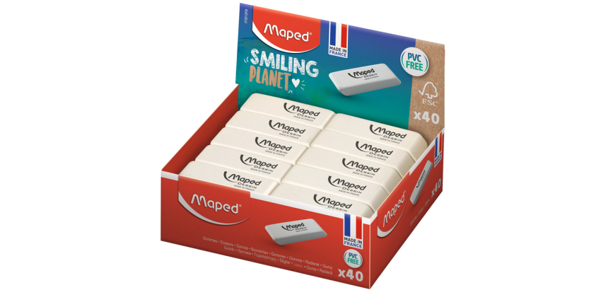 Gomme Maped Dessin Smiling Planet blanc