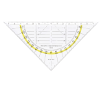 Geodreieck 1552 160mm transparent mit gelbem Streifen
