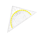 Geodreieck 1552 160mm transparent mit gelbem Streifen