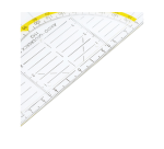 Geodreieck 1552 160mm transparent mit gelbem Streifen
