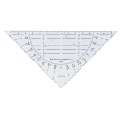 Geodriehoek Aristo 1550 160mm flexibel transparant