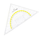 Geodriehoek Aristo 1555/2 225mm met greep transparant