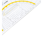 Geodriehoek Aristo 1555/2 225mm met greep transparant