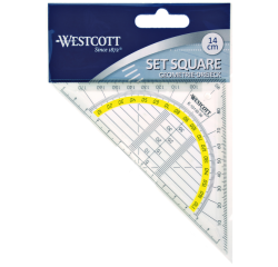 Equerre Géométrique Westcott 14cm transparent