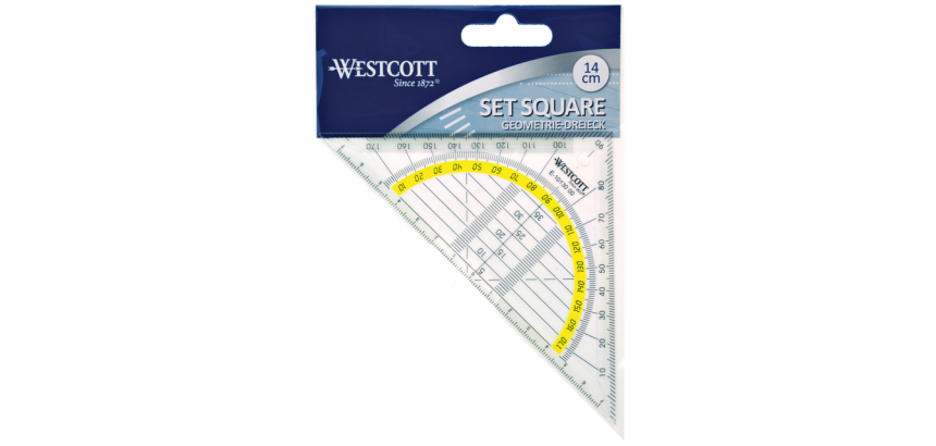 Westcott Geometric Square 14cm Transparent