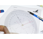 Instrument calcul angle de route Kangaro plastique 126mm transparent