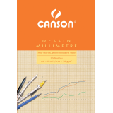 Bloc de papier millimétré Canson A4 marron clair 50 feuilles