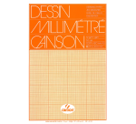 Millimeterpapier Canson bruingeel bedrukt 50vel 72gr A3 wit