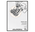 Aurora Millimeterpapierblock A4 50 Blatt 90g braun