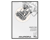 Bloc papier millimétré Aurora A4 50 feuilles 90g brun