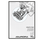 Millimeterblok Aurora A4 50 vel 90 gram blauw