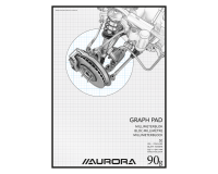 Millimeterblok Aurora A3 50 vel 90 gram blauw
