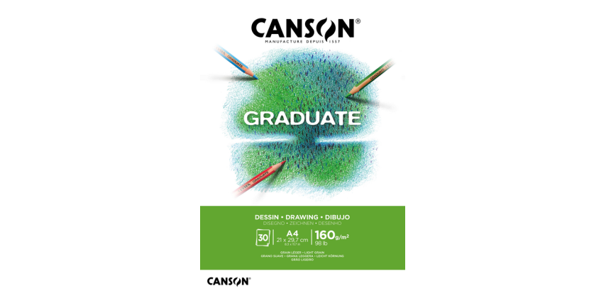 Canson Graduate Drawing Pad A4 30 sheets 160g white