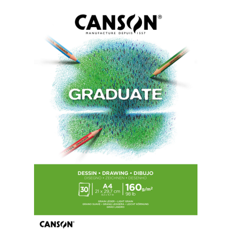 Tekenblok Canson Graduate Dessin A4 160gr 30vel