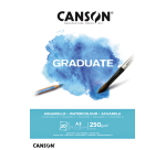Bloc aquarelle Canson Graduate Watercolour A3 20 feuilles 250g blanc