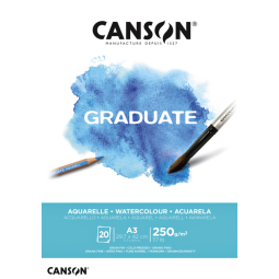 Aquarelblok Canson Graduate A3 250gr 20vel