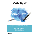Bloc aquarelle Canson Graduate Watercolour A4 20 feuilles 250g blanc