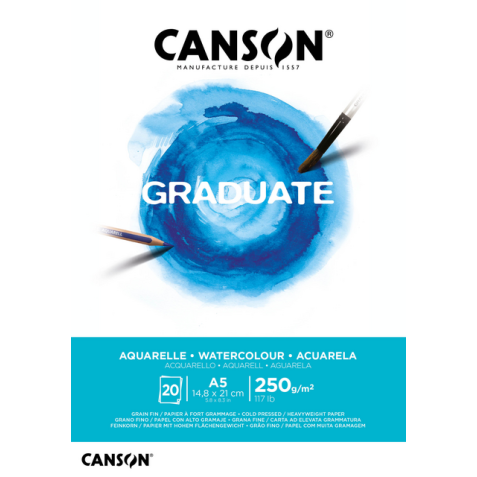 Bloc aquarelle Canson A5 300g 10 feuilles