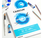 Aquarelpapier Canson Graduate Watercolour 20vel 250gr A5 natuurlijk wit