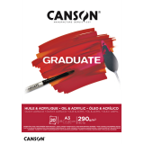 Olie Acrylblok Canson Graduate A3 290gr 20vel