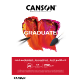 Bloc Huile et Acrylique Canson Graduate A4 290g 20 feuilles