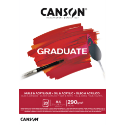 Olie Acrylblok Canson Graduate A4 290gr 20vel