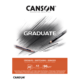 Schetsboek Canson Graduate Croquis A3 96gr 40vel