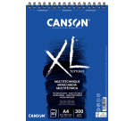Bloc à dessin Canson XL Multitechnique A4 300g spirale 30 feuilles 300g blanc